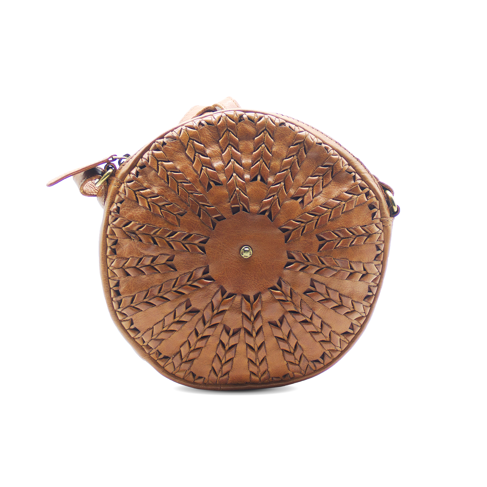 Leather Circular Sling Bag ROWDY Amber Round Sling Bag Upgrade