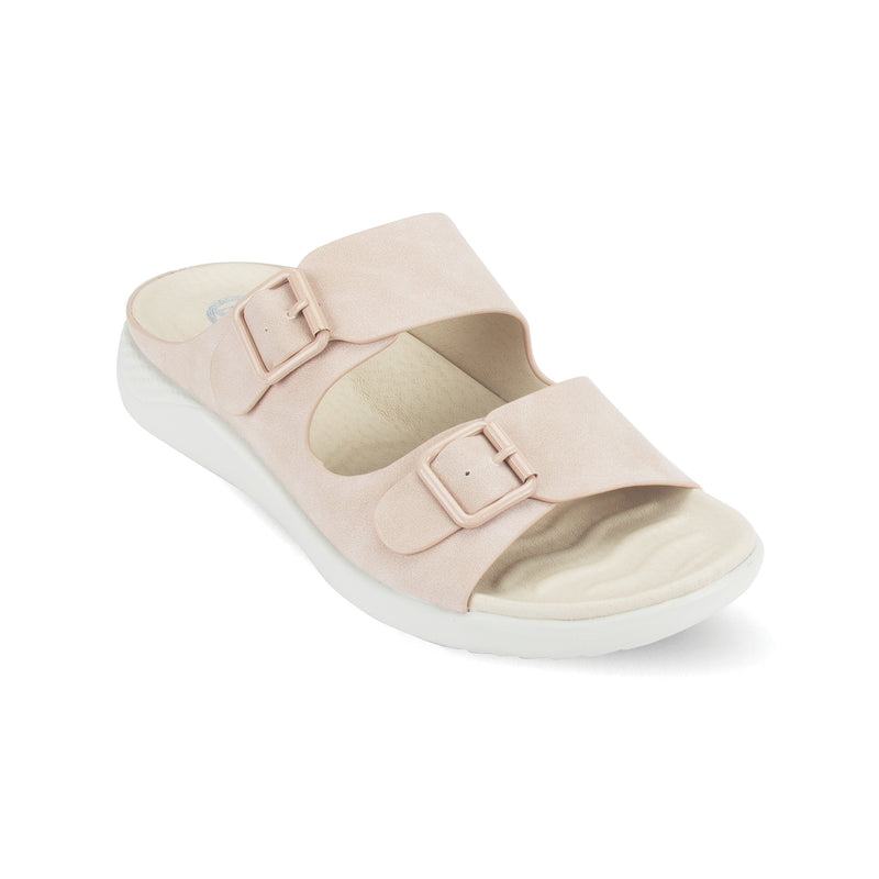 Polly naturale tone buckle strap mule