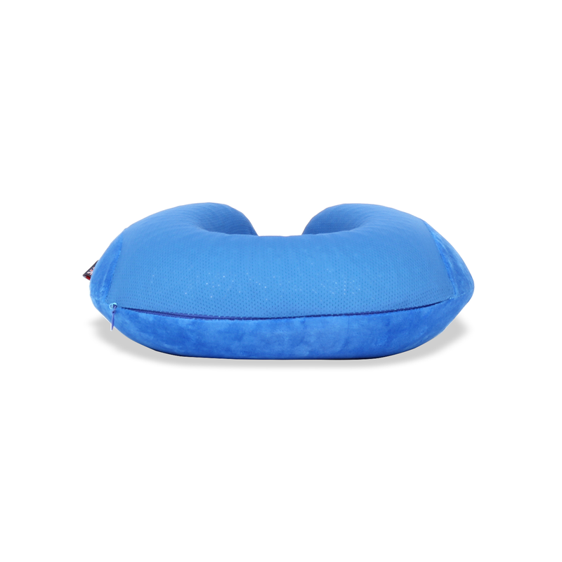 Mesh Fabric covered travel pillow