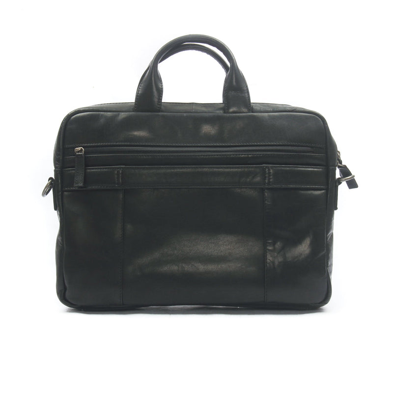 Men's Leather Laptop Bag-Black - Bags & Accessories - Pavers England