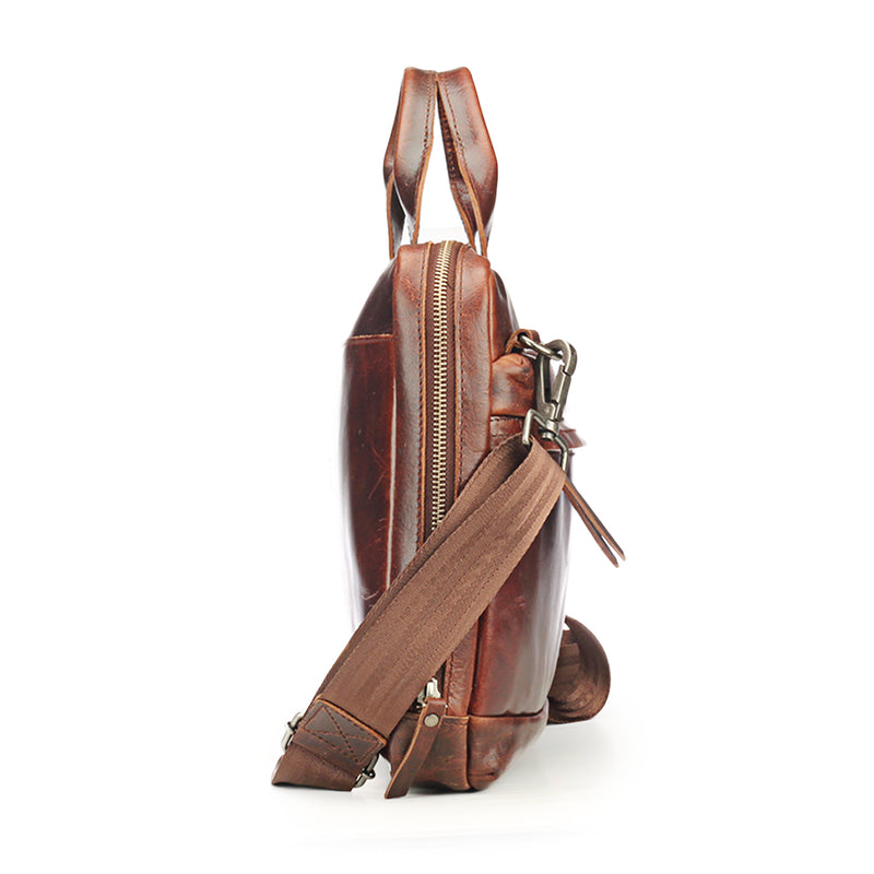 Premium Executive Leather Bag - Brown