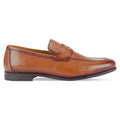 Shop the Lucien Gentry Formal Penny Loafer by Pavers England. These stylish leather loafer shoes are ideal formal loafers for men. Perfect mens shoes. Tan shoes. Buy now!