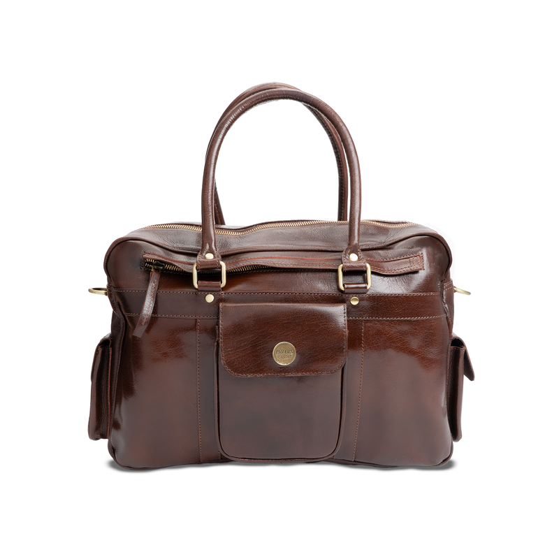 Shop Pavers England bags with the Brown Glaze Leather Pilot Bag. A stylish and durable choice for any traveler. Shop now!