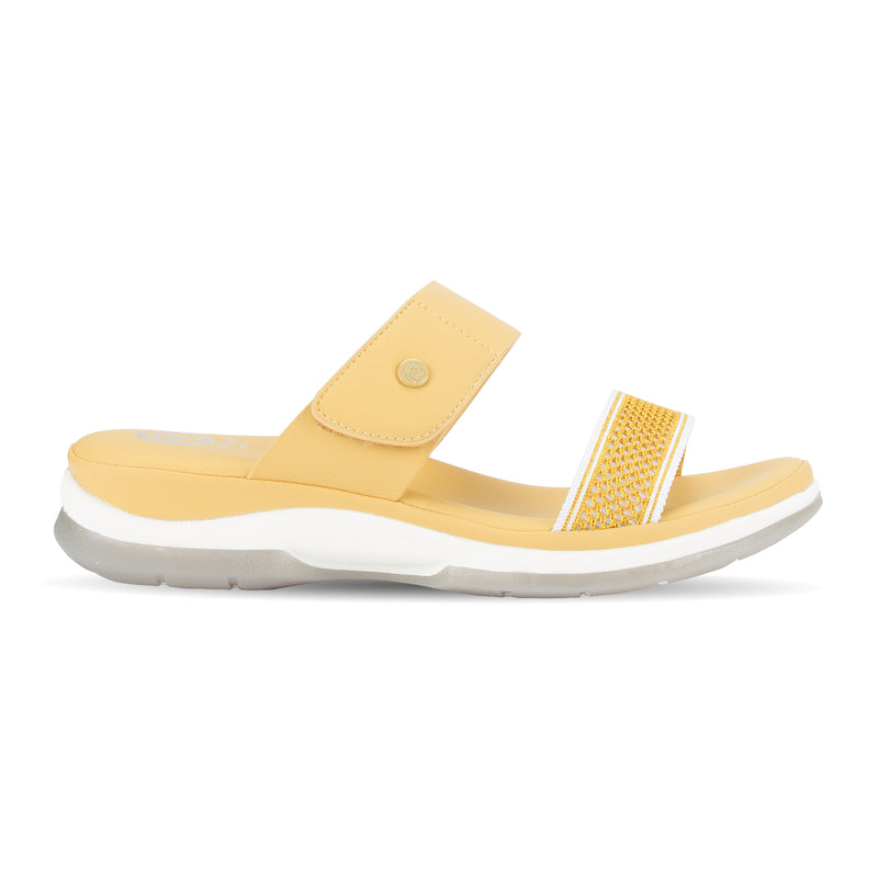 Discover the Karen Padded Slip-on mule from Pavers England. Stylish ladies shoes perfect for any occasion. Yellow color. Shop now!