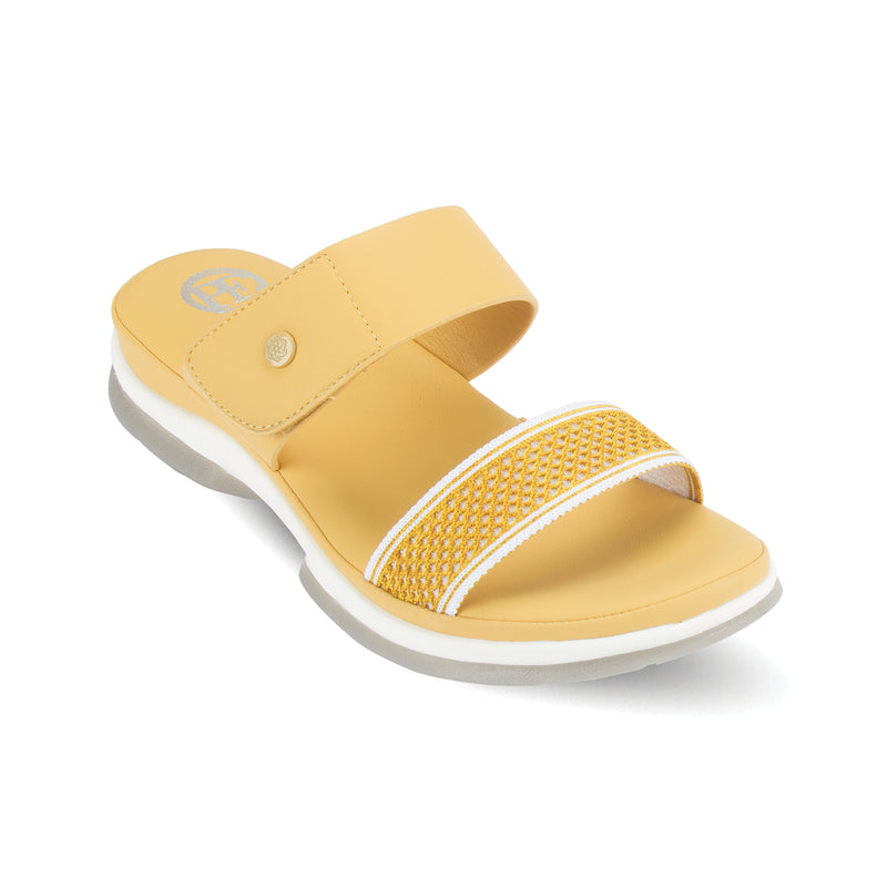 Discover the Karen Padded Slip-on mule from Pavers England. Stylish ladies shoes perfect for any occasion. Yellow color. Shop now!