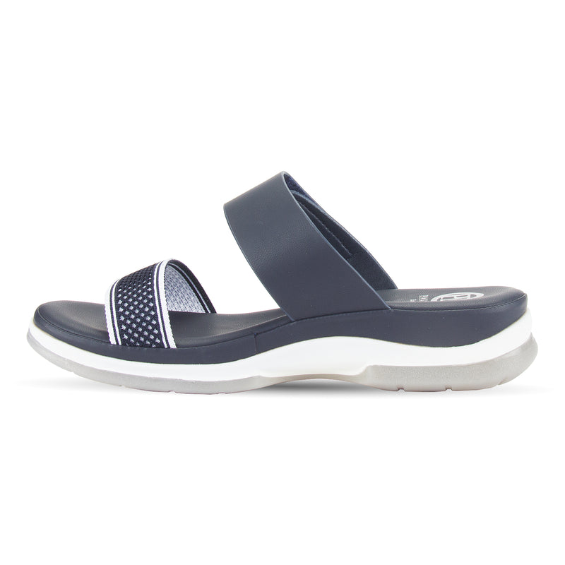 Discover the Karen Padded Slip-on mule from Pavers England. Stylish ladies shoes perfect for any occasion. Navy color. Shop now!