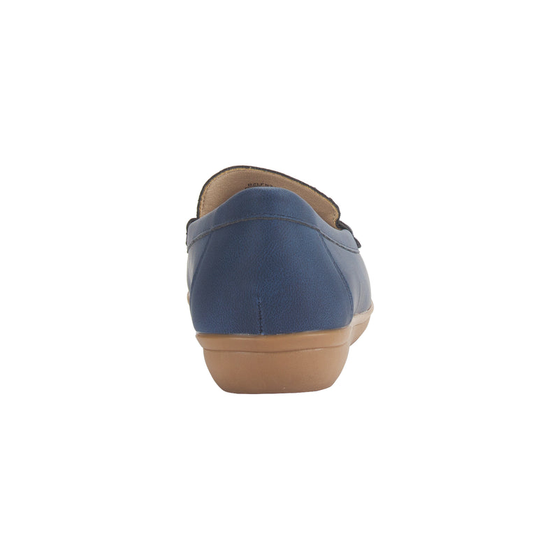 Discover Hattie Metal Loops Buckled Loafer by Pavers England. Elegant shoes for women and stylish ladies shoes. Blue Color. Shop now at shoe shop!