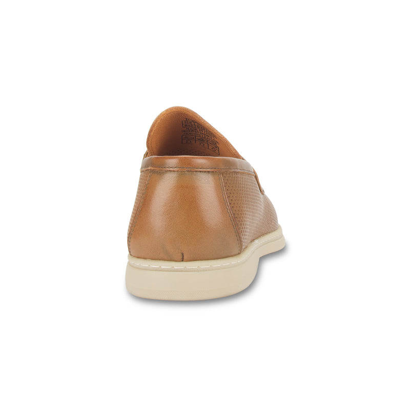 Duke textured leather casual slip-on loafer