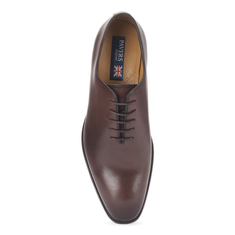 Explore the Belmont Leather Wholecut Oxford Shoe by Pavers England. Formal laced shoes for men perfect for mens shoes collection. Brown shoes. Buy now!