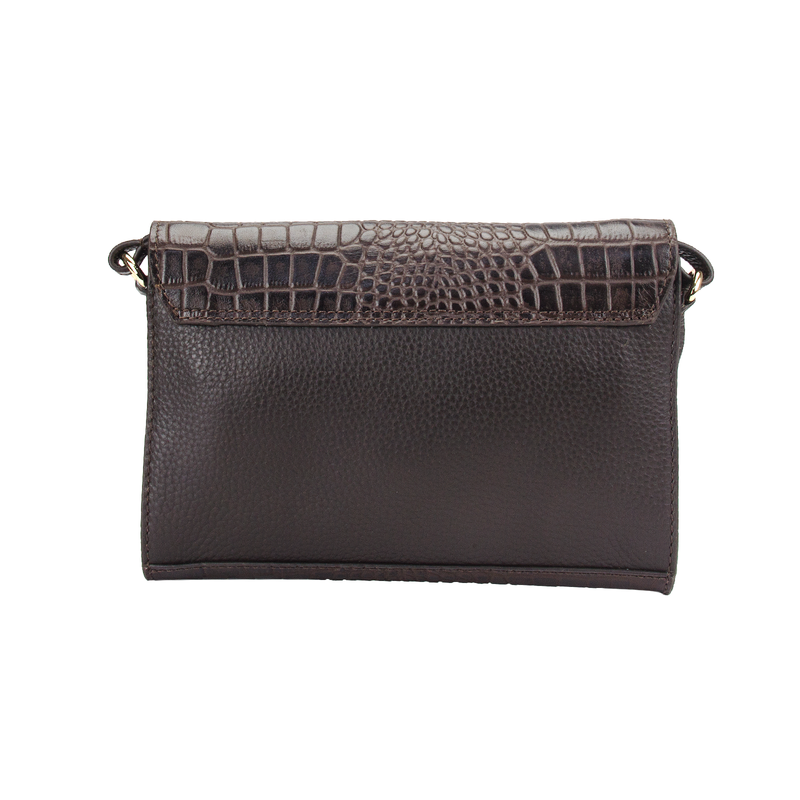 Mini Conch Croc Pattern Structured Sling Bag