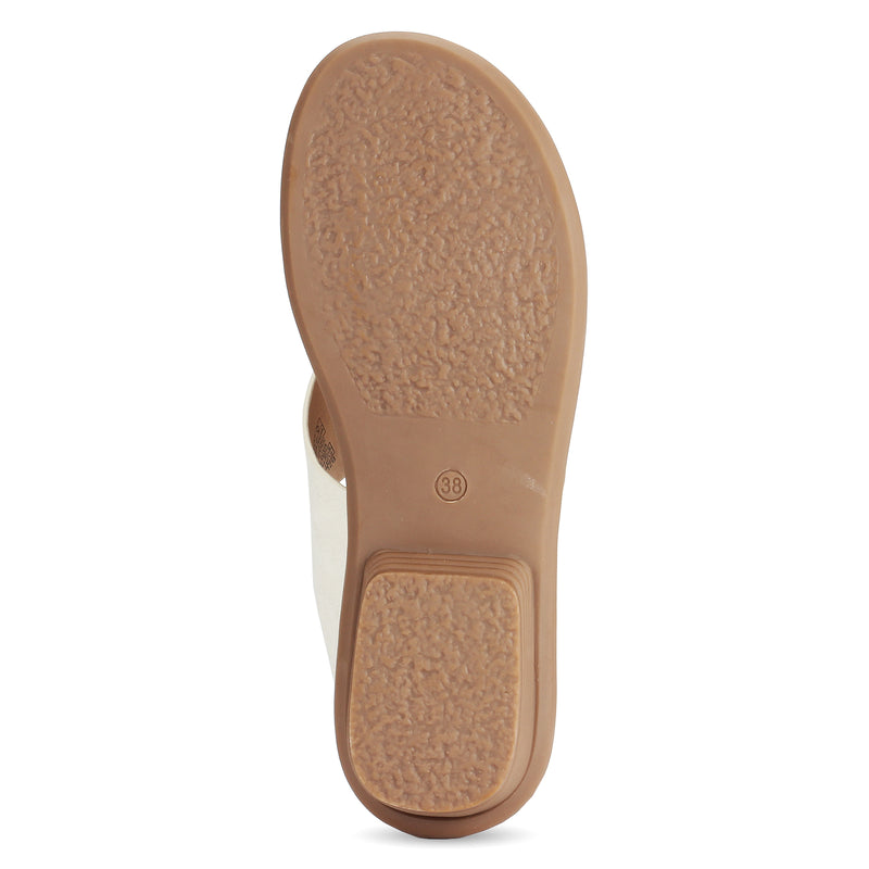 Carmel T-strap toepost wedge sandal