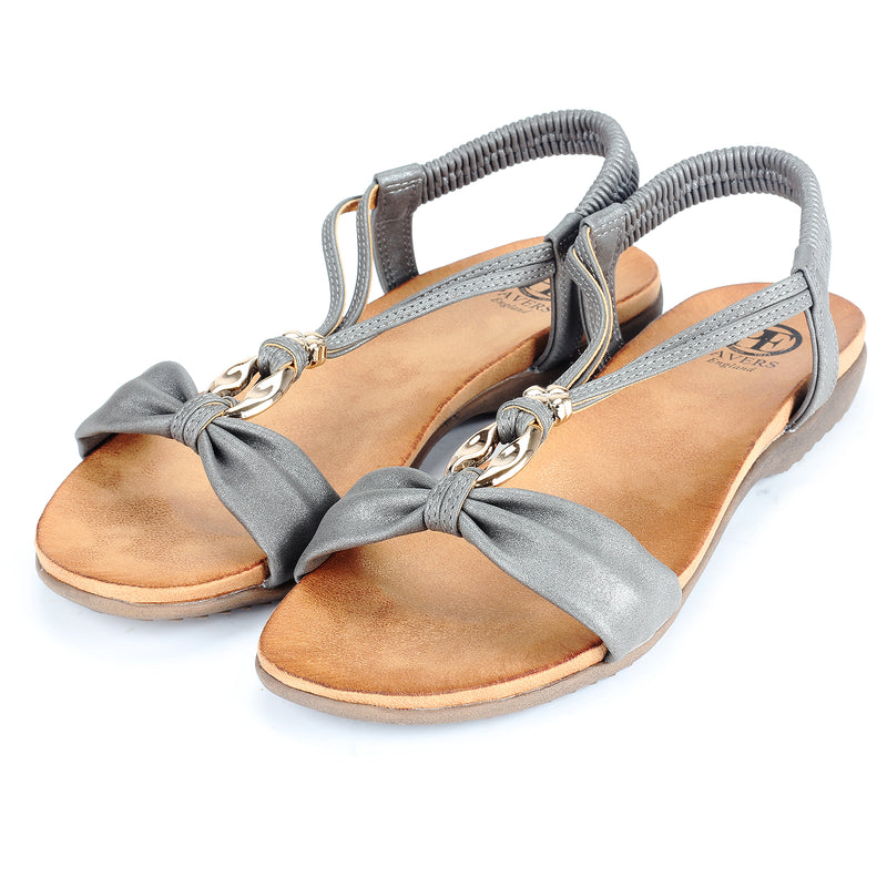 Fern metal embellished sandal