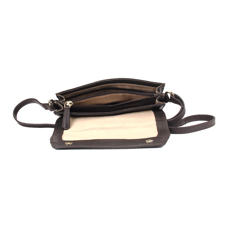 Mini Conch Croc Pattern Structured Sling Bag