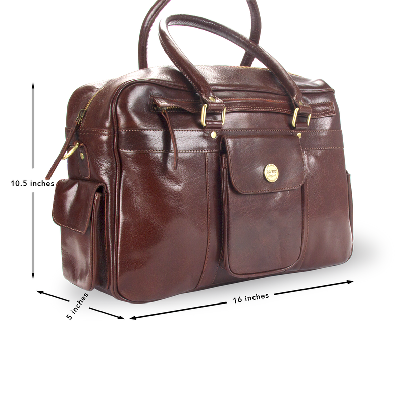 Shop Pavers England bags with the Brown Glaze Leather Pilot Bag. A stylish and durable choice for any traveler. Shop now!