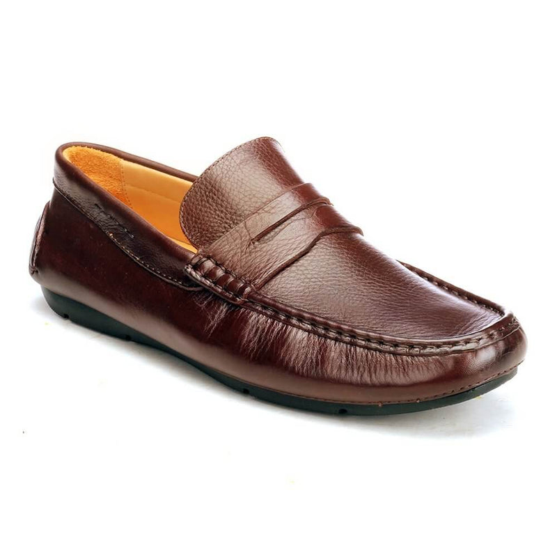 brown Penny loafers for men