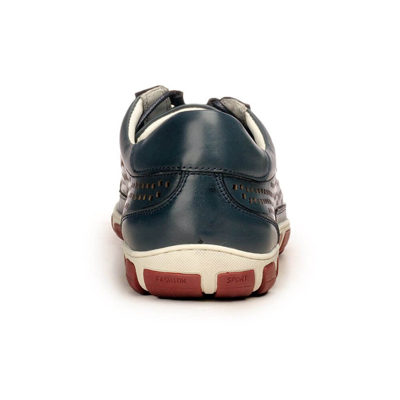 Navy Leather Shoes for Men