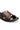 Checkered brown strap slippers