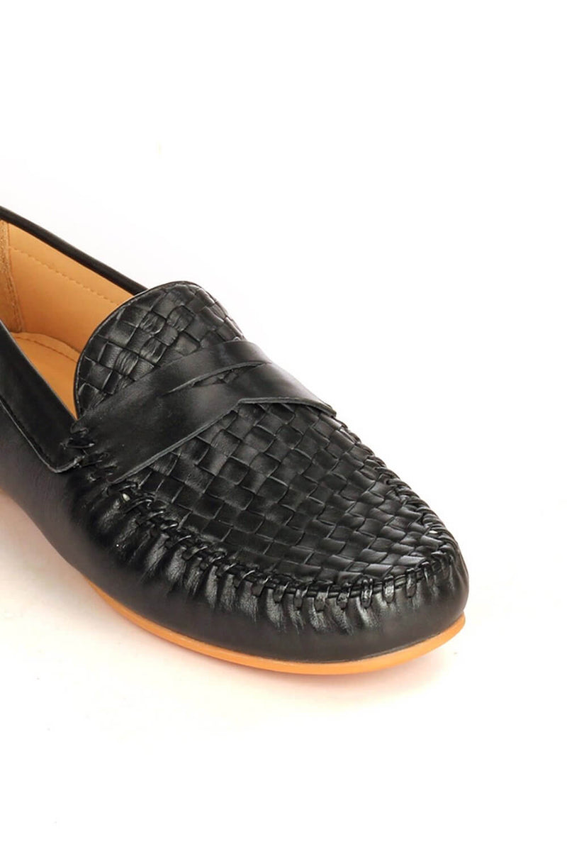 black casual men loafer shoes