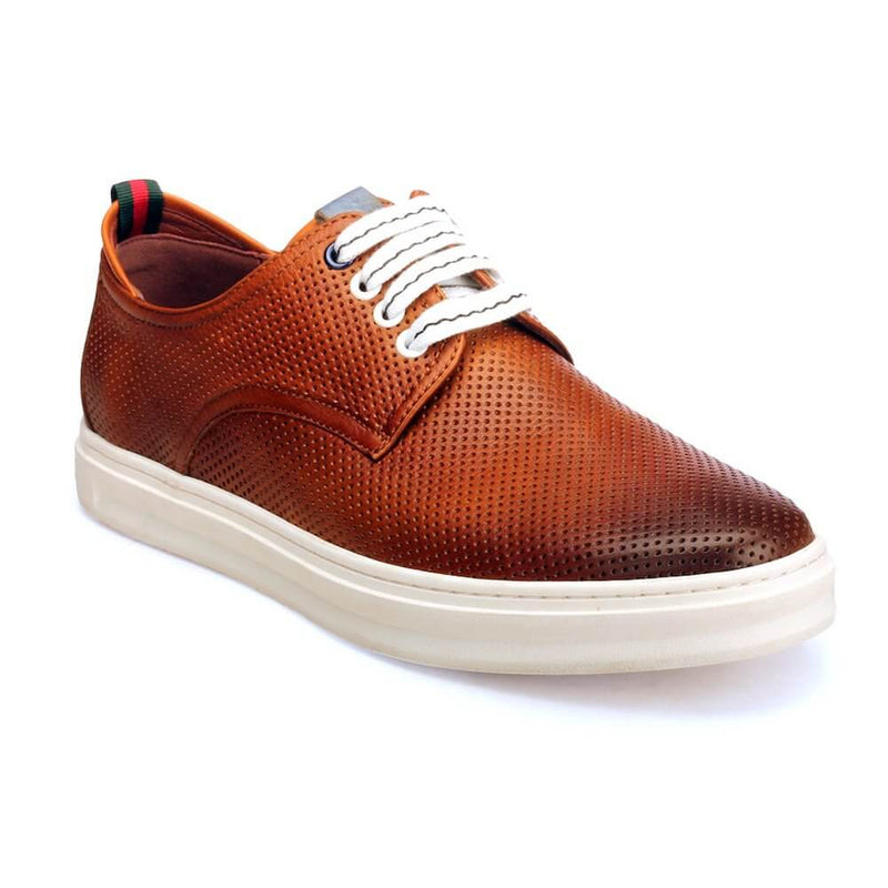 Brown Leather Sneakers for Men
