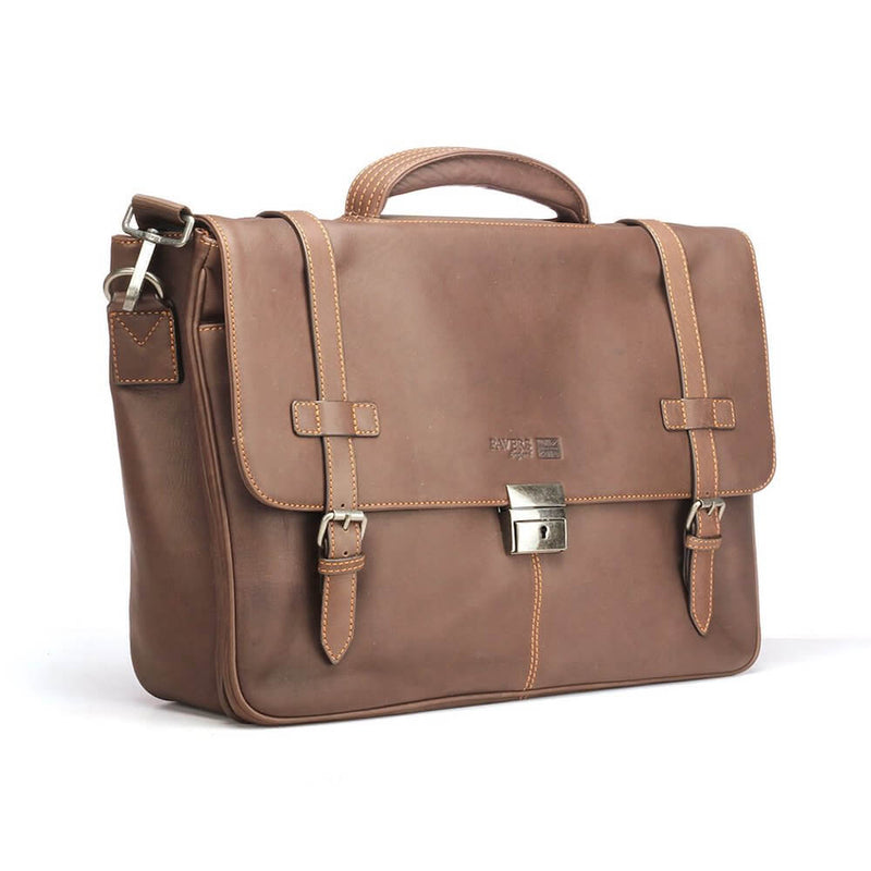 Casual Leather Handbag for Men Light Brown Colour