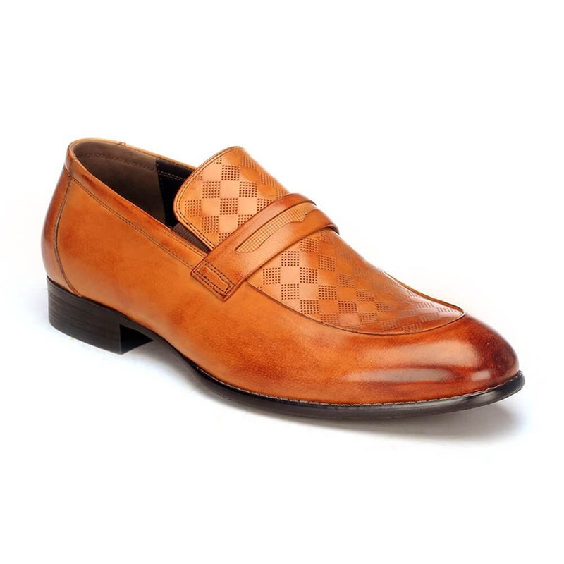 Checkered Top Penny Loafers Men