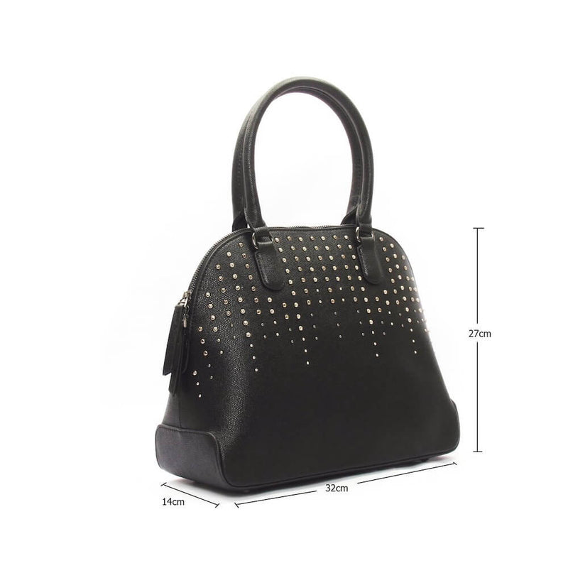 bowling bag with metal embellishments
