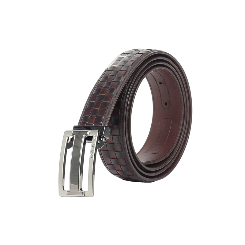Weave Pattern Leather Belt