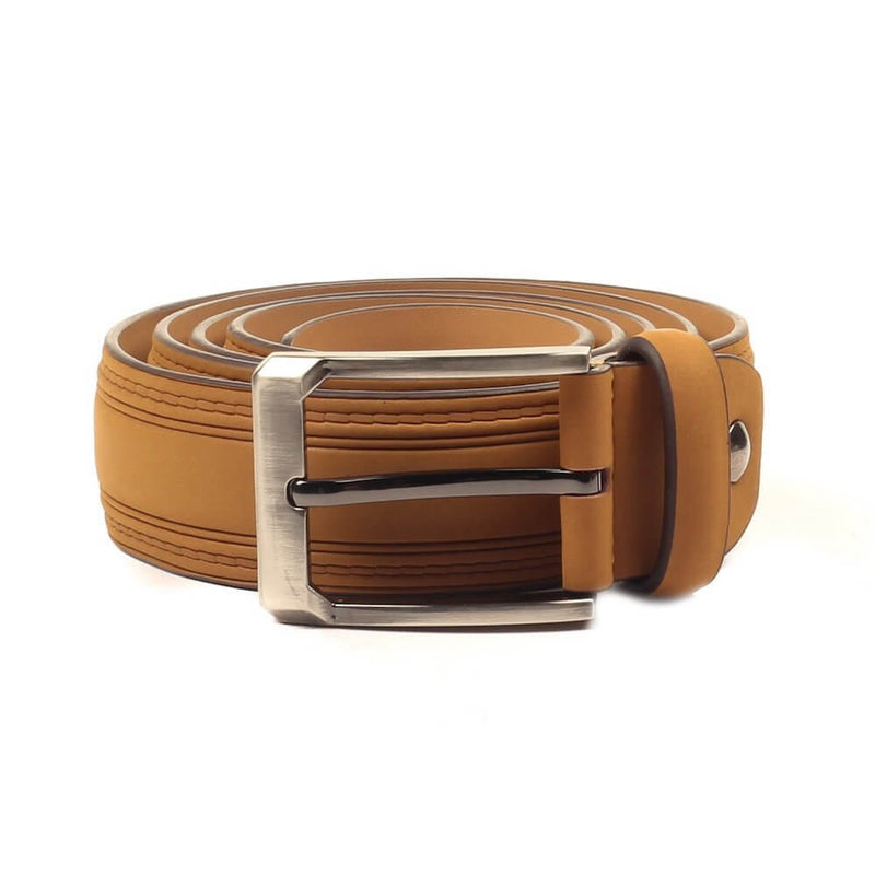 Work Wear Leather Brown Belt for Men