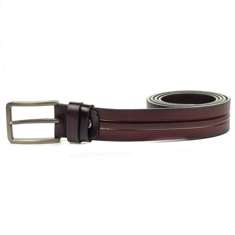 branded leather belt brown color