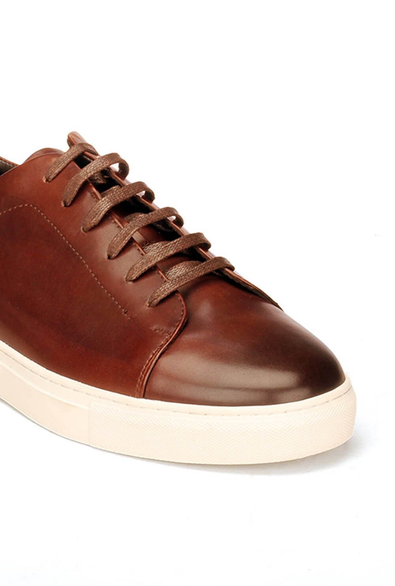 Branded Coffee Sneakers Leather