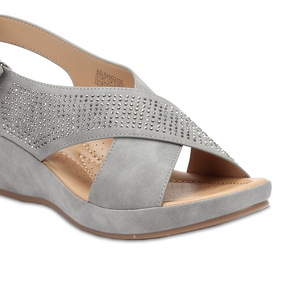 Buy Sparkle Cross Strap Wedge Sandal Shoes for Women in Shoe Shops