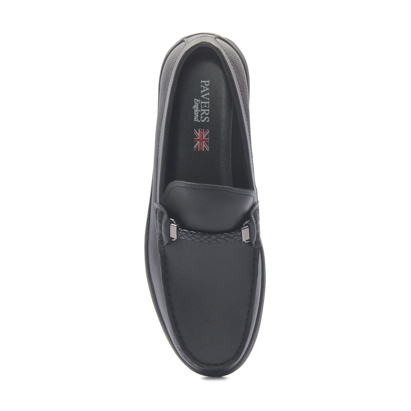 Men's Penny Loafers for Formal Wear - Black - Smart Casuals - Pavers England