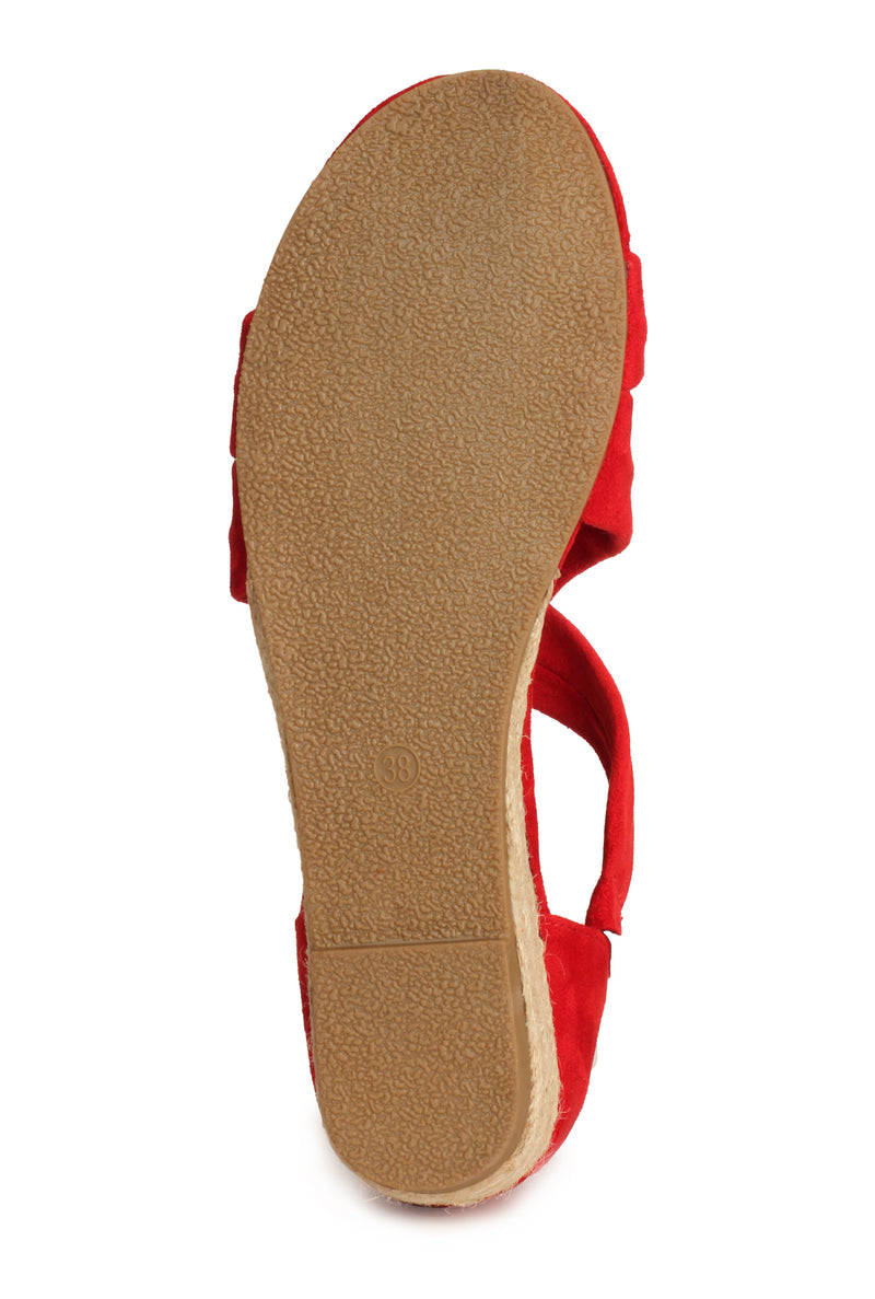 Low Heel Textile Sandals for Women