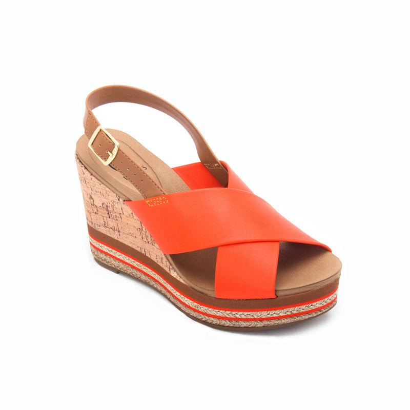 Cork Wedges with Buckle Closure