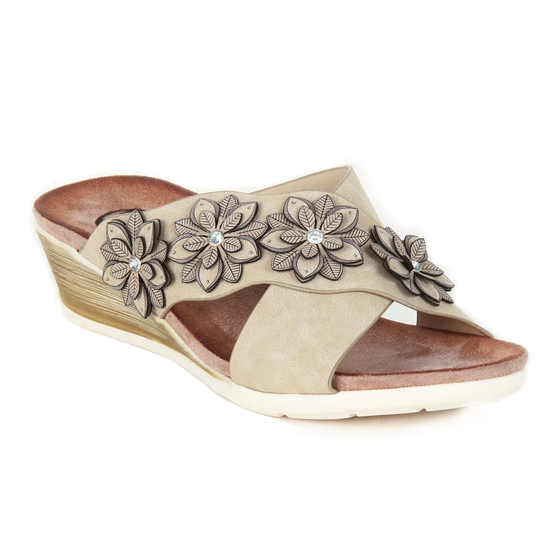 Women's Embellished Wedges - Mules - Pavers England