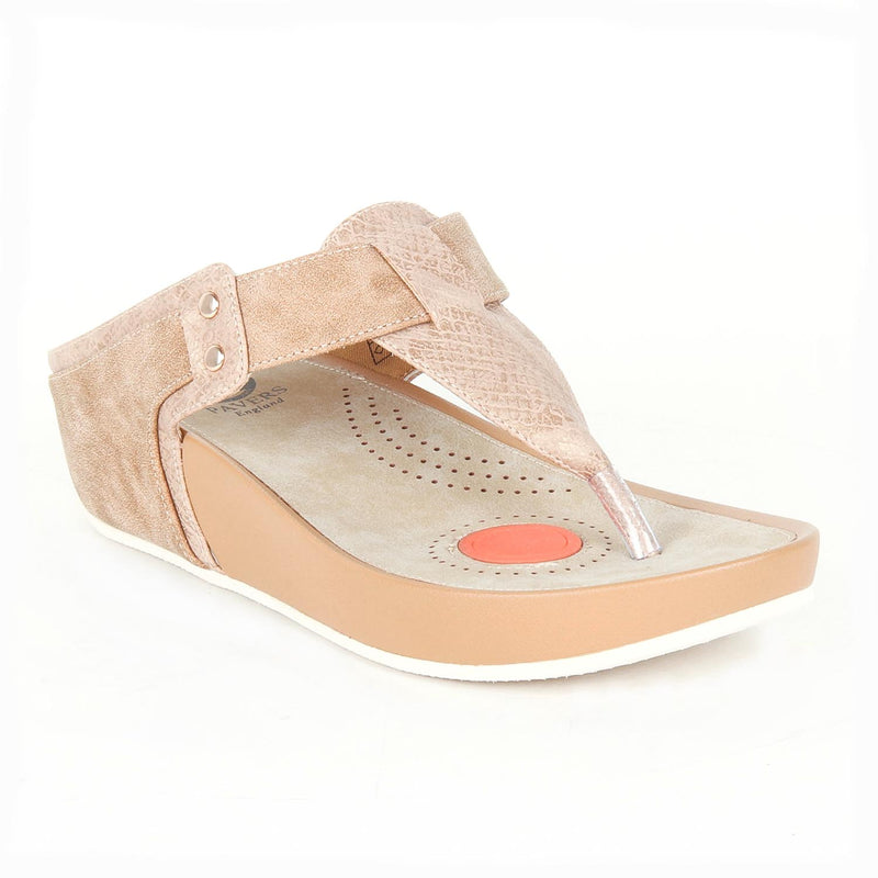 Women's Toepost Snakeskin Slippers - Toeposts - Pavers England