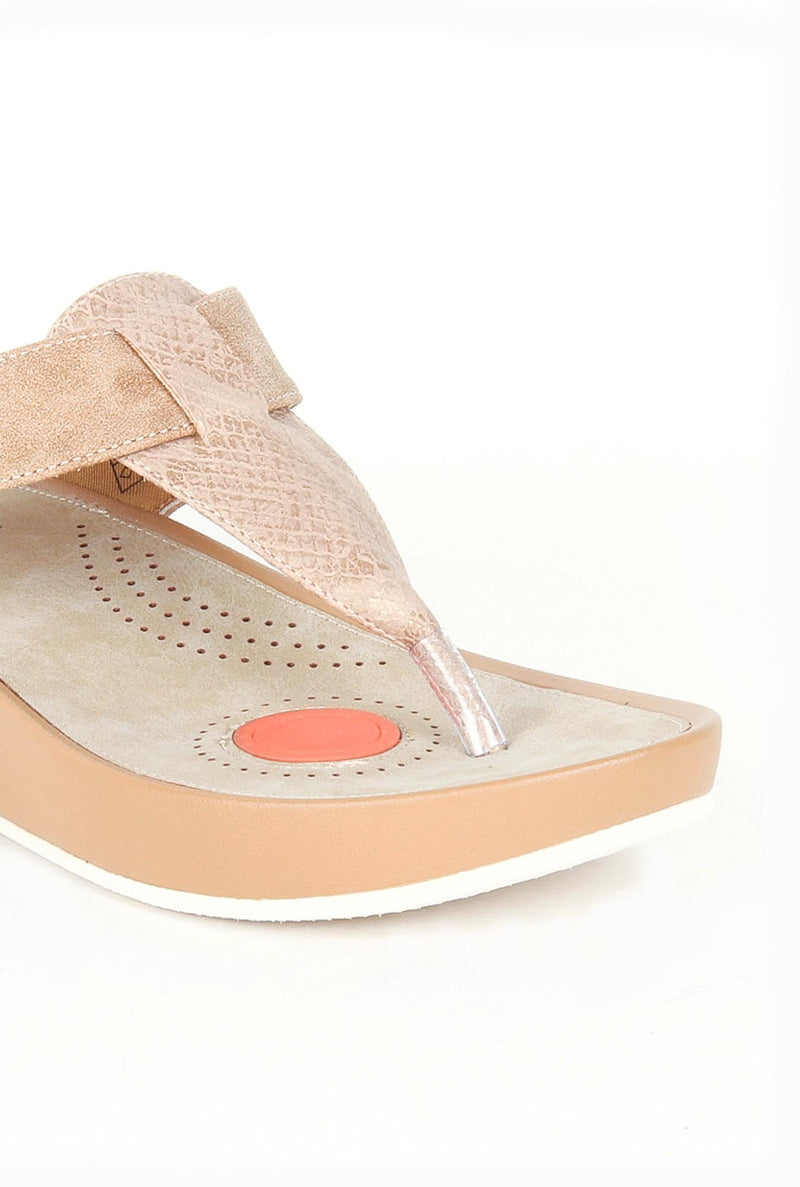 Women's Toepost Snakeskin Slippers - Toeposts - Pavers England
