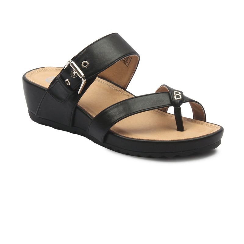 Women's Toepost Slippers-Black - Toeposts - Pavers England