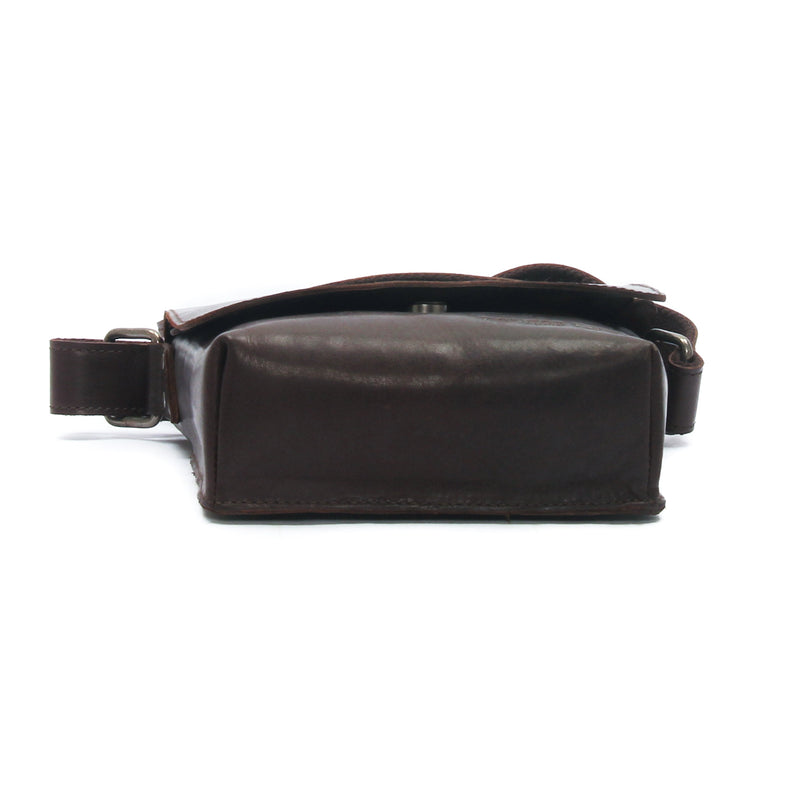 Men's Leather Messenger Bag - Brown - Bags & Accessories - Pavers England