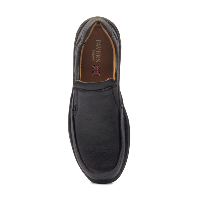 Men's Leather Loafers-Black - Smart Casuals - Pavers England
