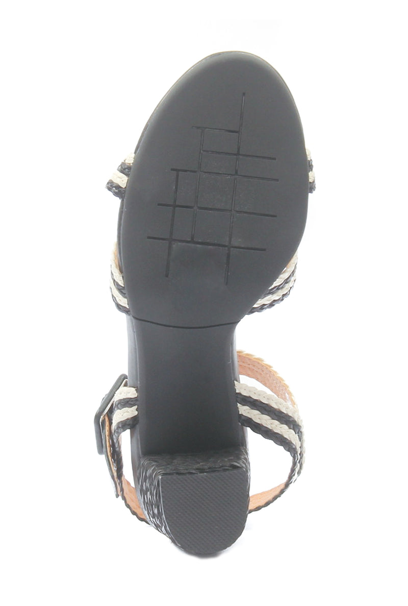 PU Sandals with Heel for Women - Black - Heels - Pavers England