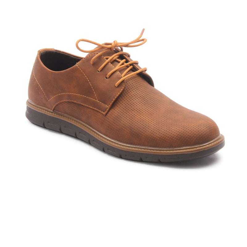 Men's Lace Up Derby Shoes for Casual Wear - Brown - Laced Shoes - Pavers England