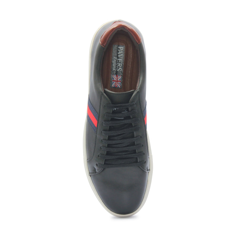 Men's Lace Up Sneakers for Casual Wear - Black - Sneakers - Pavers England