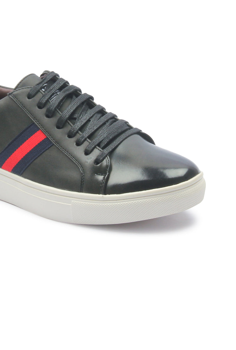 Men's Lace Up Sneakers for Casual Wear - Black - Sneakers - Pavers England