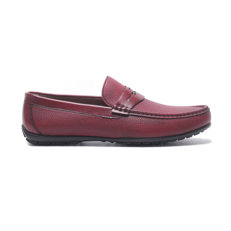 James Men's Casual Penny Loafers -  Red