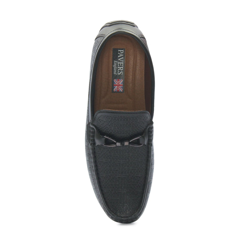 Men's Bit Loafers for Party Wear - Black - Moccasins - Pavers England