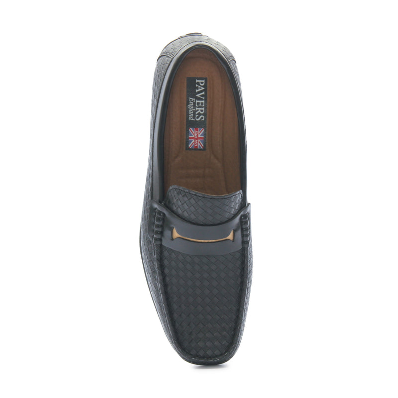 Men's Penny Loafers for Casual Wear - Black - Moccasins - Pavers England