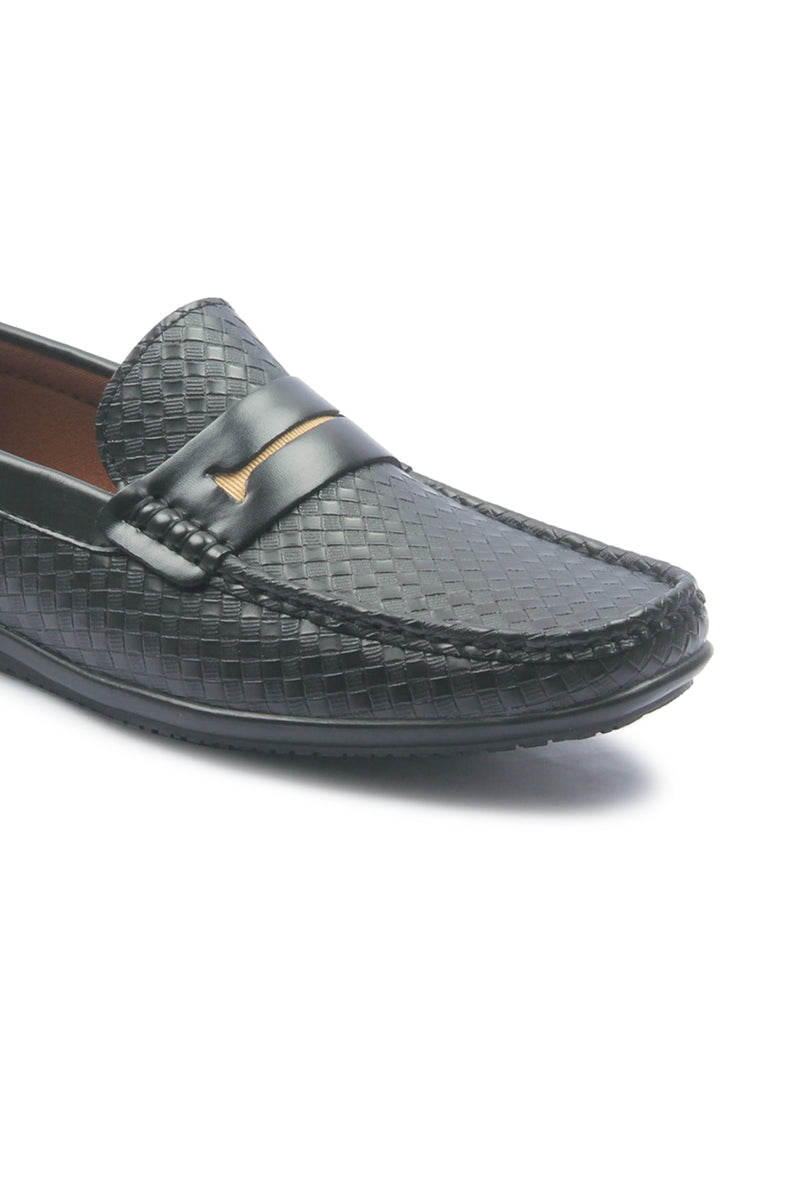 Men's Penny Loafers for Casual Wear - Black - Moccasins - Pavers England