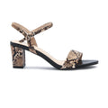 Women's Snake Printed Heels - Beige - Wedding & Occasion - Pavers England