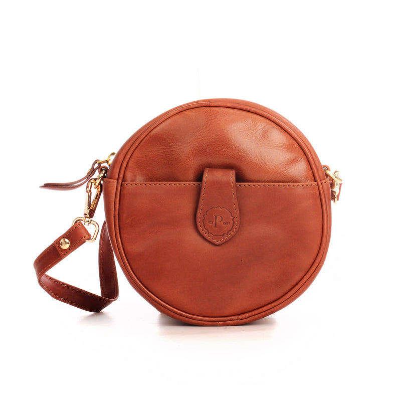 Stylish Leather Sling Bag For Women-Cognac - Bags & Accessories - Pavers England